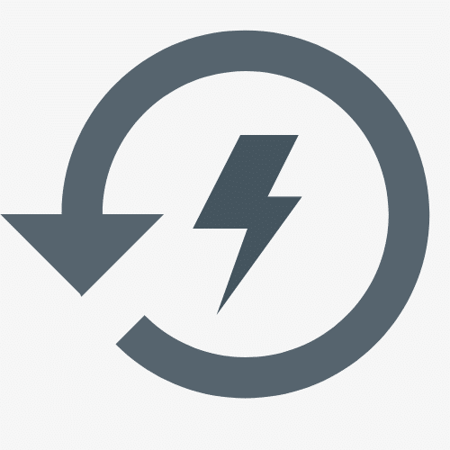 Thunderbolt inside circle representing fast loan approval