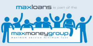 blue team icon with text "Max Loans is part of the Max Money Group"